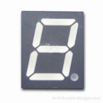 Single-digit Displays, 0.39-inch Red 7 Segment Displays, Common Anode, Blackface and White Segments